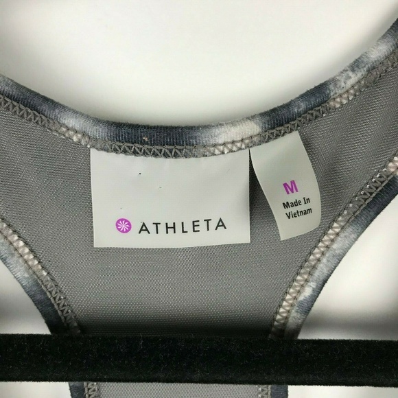 Athleta Womens Royal Pigeon Gray Ruched Tank Top M - Picture 6 of 7